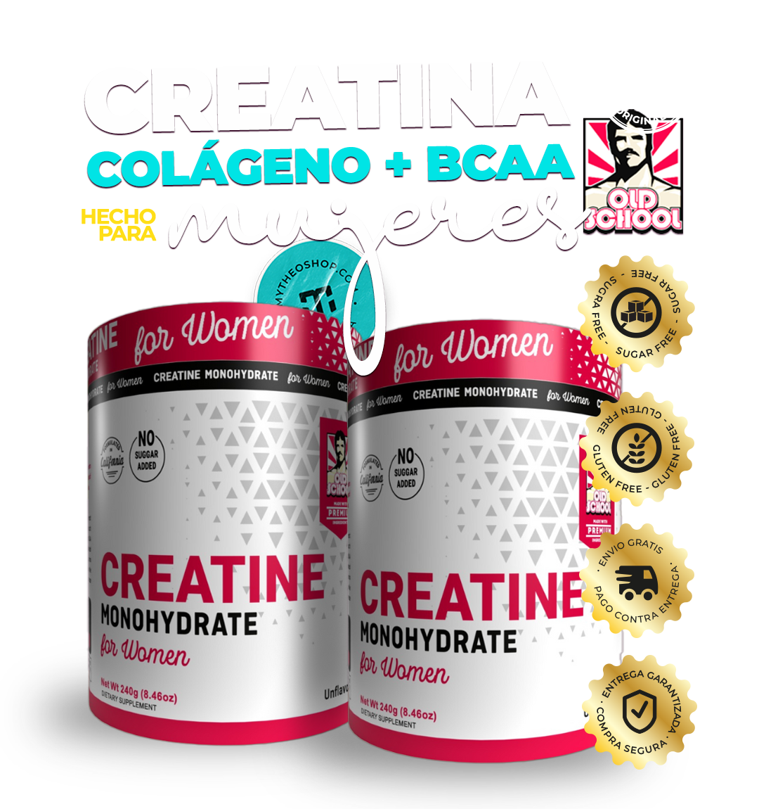 🌟 CREATINA PREMIUM OLDSCHOOLpara Mujeres – Fuerza, Belleza y Resultados Reales 🌟 💪 Maximiza tu rendimiento, transforma tu cuerpo
